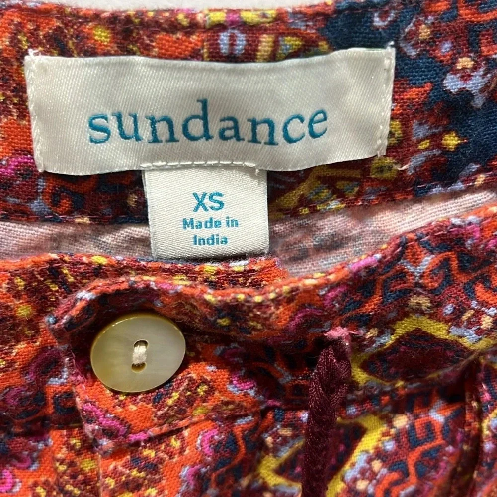 Sundance Womens Drawstring Floral Kalini Shorts Sz XS